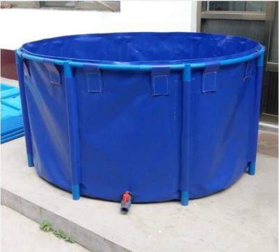 Tanque de peixe de lonas de cores claras com folha de polietileno UV estabilizada Tanque de peixe dobrável