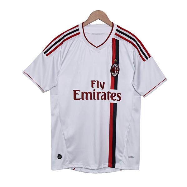 Away Retro Fan Football Shirts Black And White Design for AC Milan 2011-2012 Season