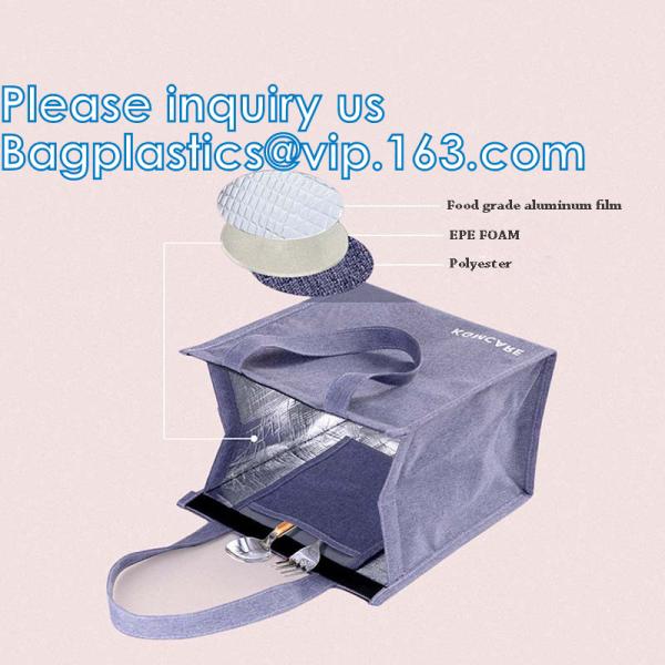 Non Woven Fabric Cooler Bags, Insulated Bag, Hot & Cold Food Delivery Bag, grocery shopping, Food delivery