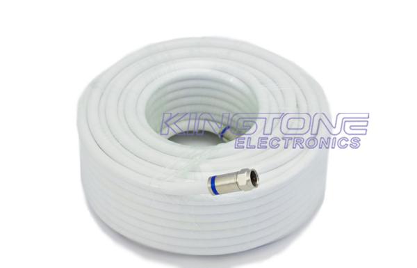 Outdoor CATV Cable with RG6 Compression Connector , 25M Antenna Coaxial Cable