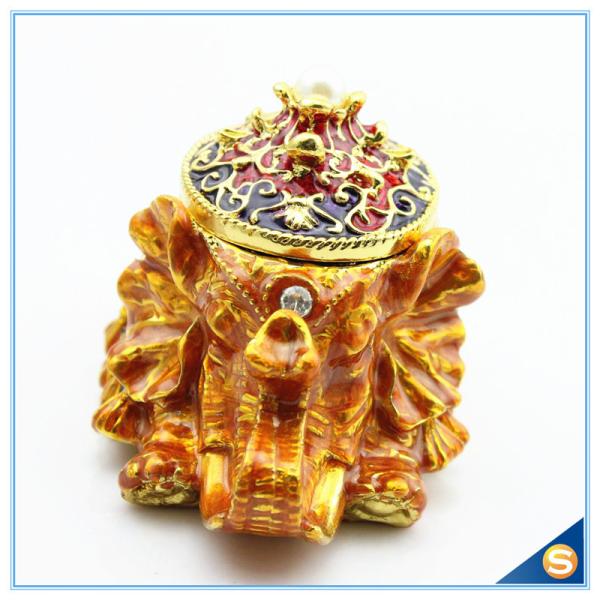 Fashion Elephant Design With Pearl High Quality Trinket Box Wholesale SCJ431