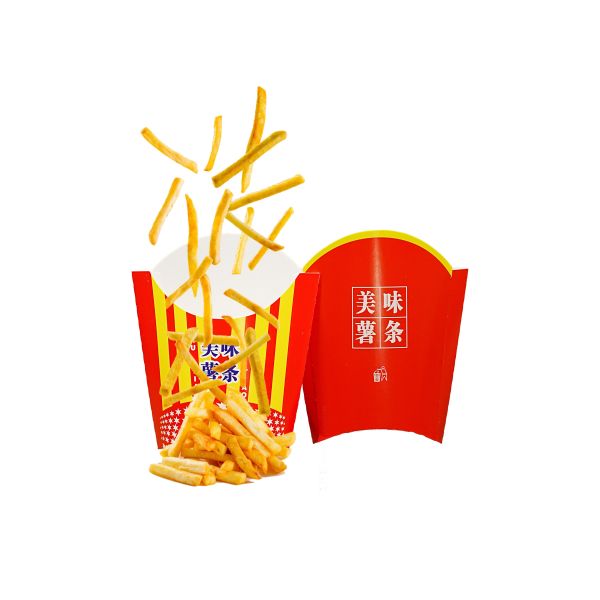 Customized logo eco-friendly food grade paper packaging french fry box takeaway food packaging