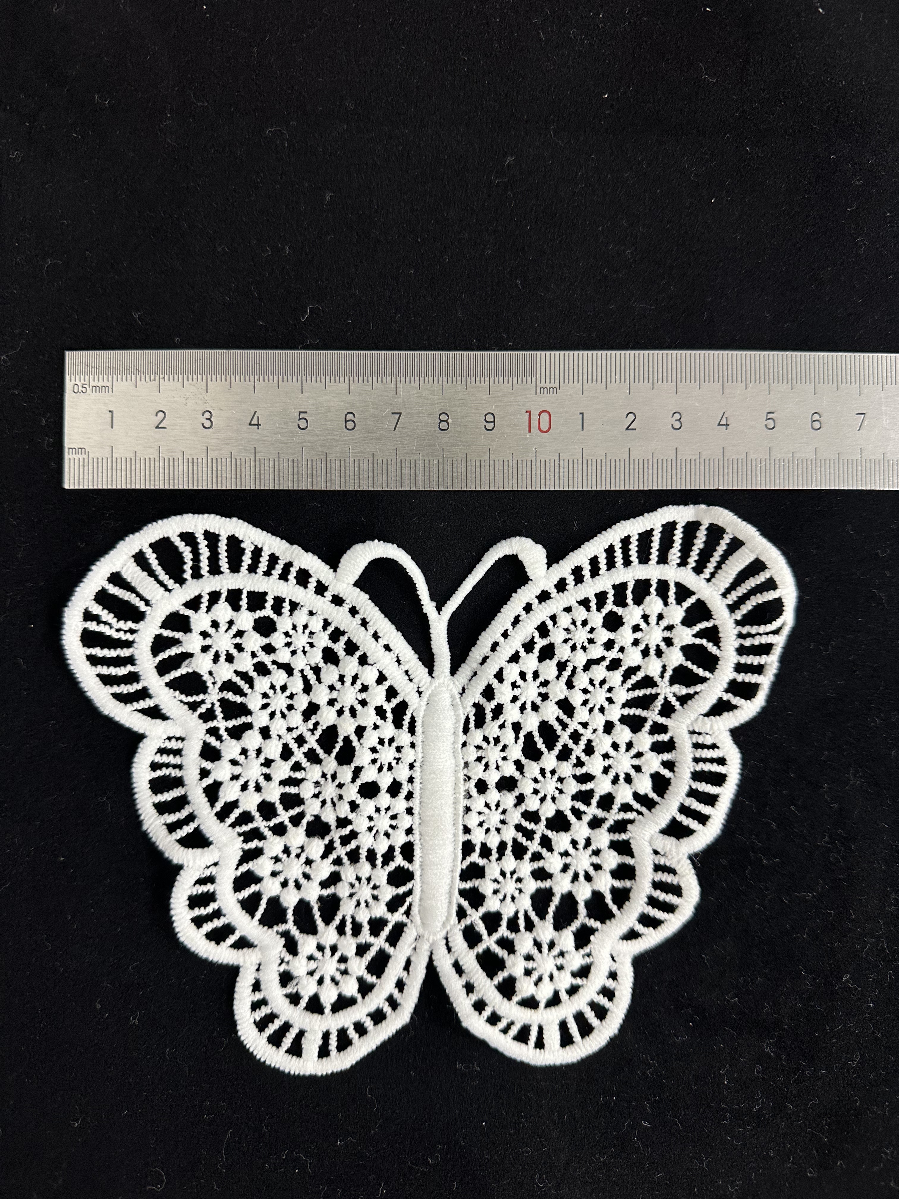 Eco-Friendly Polyester Water-Soluble Embroidery Butterfly Patches for Children's Apparel and Home Textiles Decoration