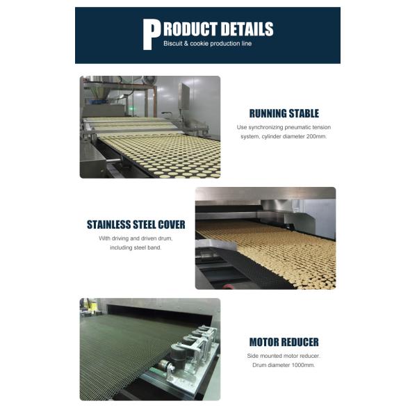 Synchronizing Pneumatic Tension System Industrial Electric Commercial Belt Conveyors For Biscuit