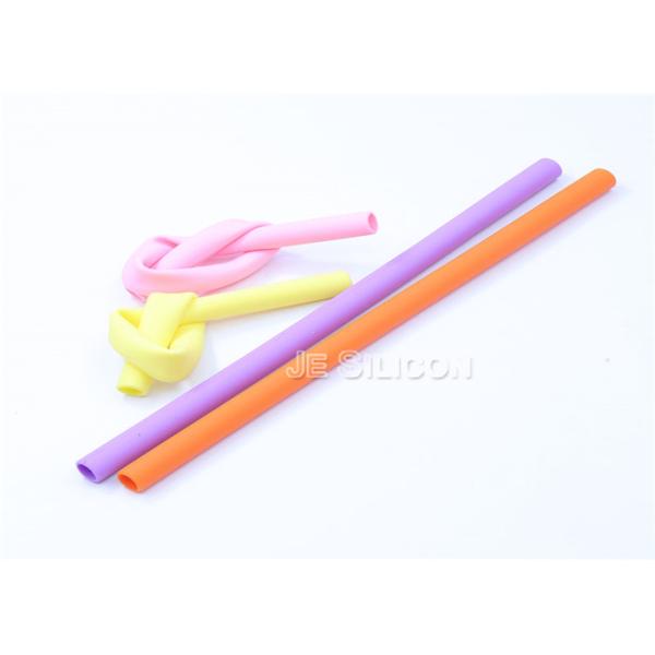 Outdoor Picnics Food Grade Silicone Straws Milkshakes Yogurt With Brush Cleaner