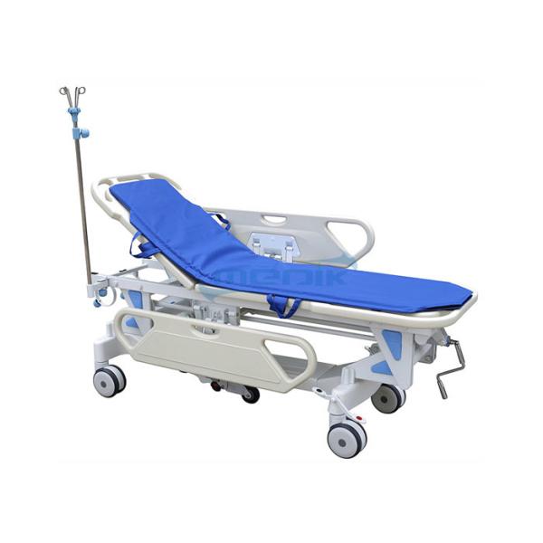Hospital Manual Patient Transport Stretcher PP Side Rails Hydraulic Emergency