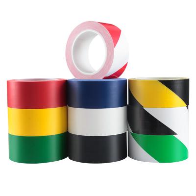 Tape de marquage en PVC double couleur noir jaune imperméable à l'eau résistant au frottement