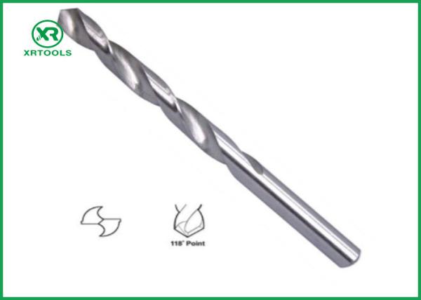 Roll Forged HSS Drill Bits Half Ground White Finished Straight Shank DIN 338