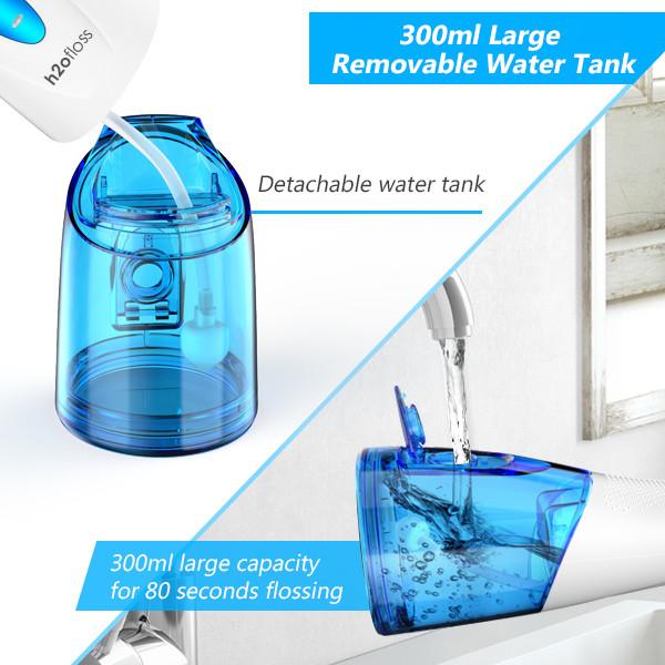 H2ofloss Upgraded Cordless Dental Teeth Irrigator Ultrasonic Water Floss Portable Water Flosser Electric Ipx7 Water Irrigator
