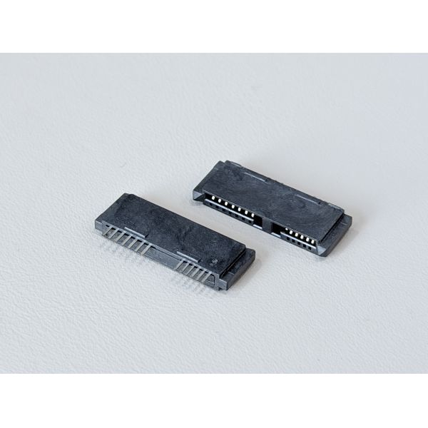 High-Reliability SATA 13Pin 180° Wire Solder Female Connector 1.27mm Pitch | Electrical Signal & Power Terminal Connector for Server, Automotive & Custom Wire Cable Transmission