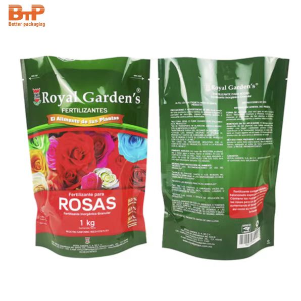 MOQ 100 Customized Logo Digital Printing Free Design by AI 1 kg Stand up Bag Heal Seal for Packing Fertilizer