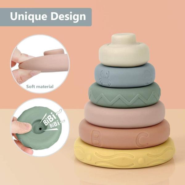 Multicolor прочные воспитательные сензорные игрушки, многофункциональные игрушки жевания младенца