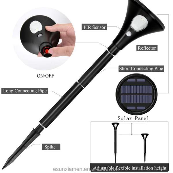 106*618.5mm Solar Garden Courtyard LED Lawn Lamp for Outdoor Passage Lighting Durable