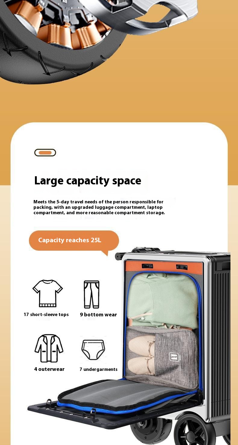 WINLEG Bluetooth G-Manned Remote Control Convenient Sports Style Luggage with Remote Control Riding Feature