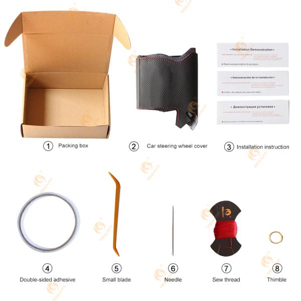 MEWANT Auto Accessories Car Interior For Subaru Impreza WRX STI 2004 Leather Suede Steering Wheel Cover Red Strip Wholesale