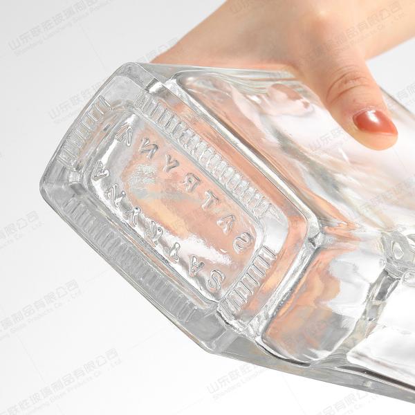 Garrafas de vidro para festas de bar presentes de casamento limpo personalizado transparente XO brandy uísque licor