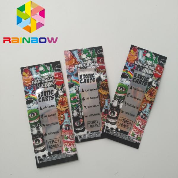 Holographic Vape Cartridge Plastic Pouches Packaging k Cbd Oil Exotic Carts