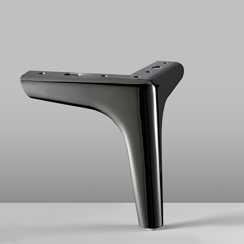 Mirror Gun Black Steel Sofa Legs Custom Height Rust-proof Cabinet Feet for Couch Modern Living Room Furniture Hardware