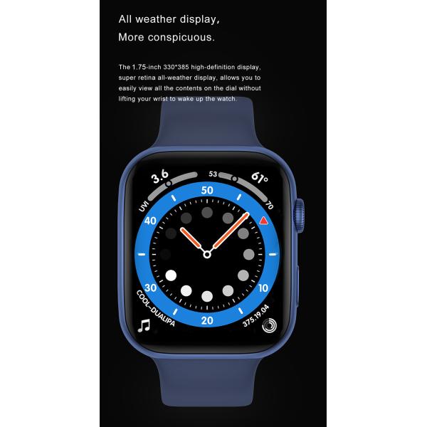 1,75» Smartwatch Bluetooth экрана 240MAH вызывает IWO 13 12 I8 Pro BT5.0