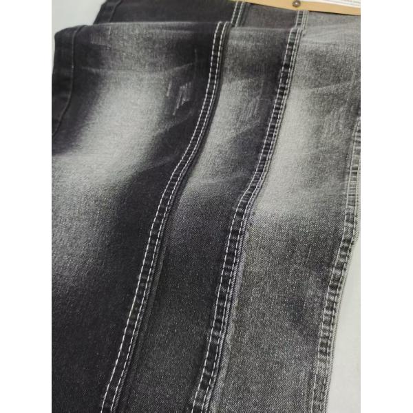 Super-Soft Twill Style BLACK/BLACK 11.2oz Stretch Denim Fabric 8*16/70 Construction For Jeans