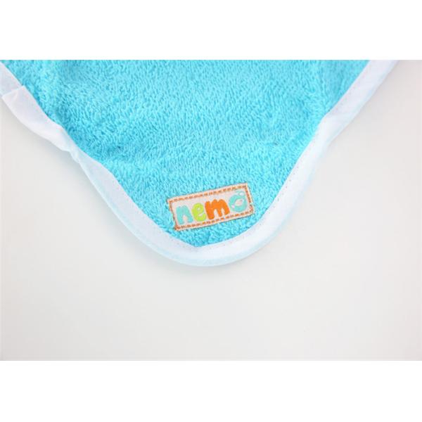 Pure Cotton Fabric Baby Bath Washcloths Blue Orange Color 5pk A Class Standard