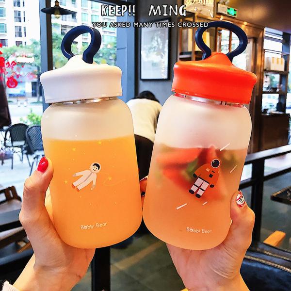 15oz os adultos Matte Unbreakable Glass Water Bottle 460ml personalizaram o logotipo