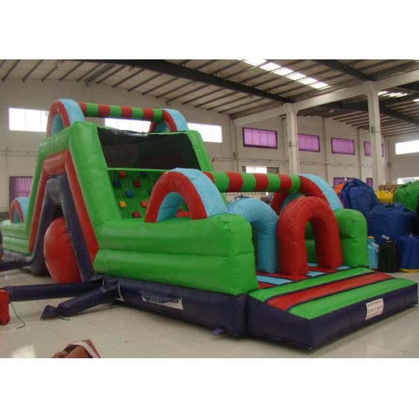 Custiomized que aventura-se o curso de obstáculo Bouncy verde do castelo para crianças