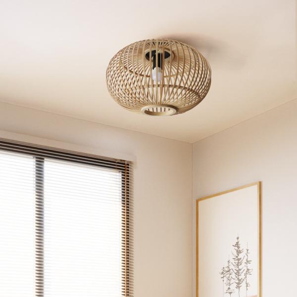Customized Wicker Lamp Shade Pendant For Indoor Hallway Ceiling