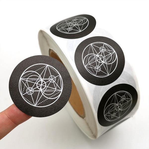 1.5in Black Glossy Sticker Paper For Packaging Cosmetics Beauty