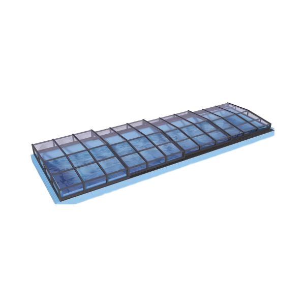 Custom Retractable Electric Glass Roof for Swimming Pool Aluminum Sunroom Automatic Slide Pool Cover Flat for Hotels Apartments