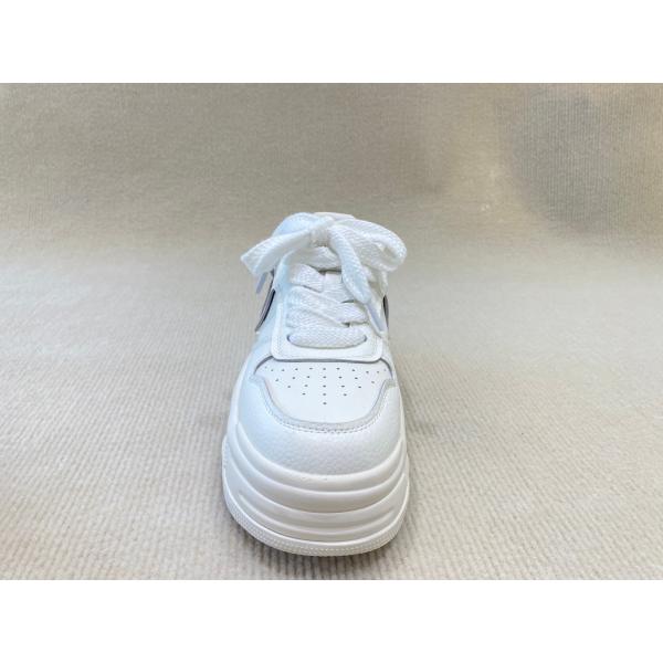 Autumn White Canvas Trainers Heightening Womens White Leather Casual Sneakers