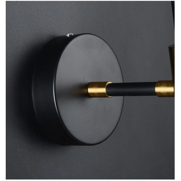 Home Bedside Wall Light Fixtures Black Iron Glass Ball Wall Lamps(WH-VR-152)