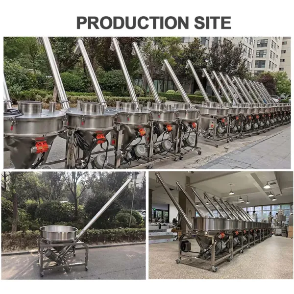 300mm SS Screw Conveyor Customized Incline Conveyor With Hopper