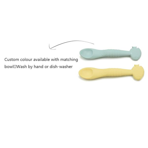 BPA Lead Vinyl Free Silicone Feeding Spoon Gum Friendly