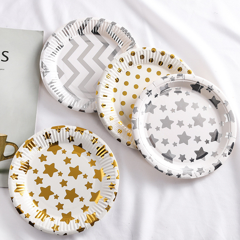 Colourful Party Plates Cups Napkins Sets for Fully Customized Disposable Paper Plates