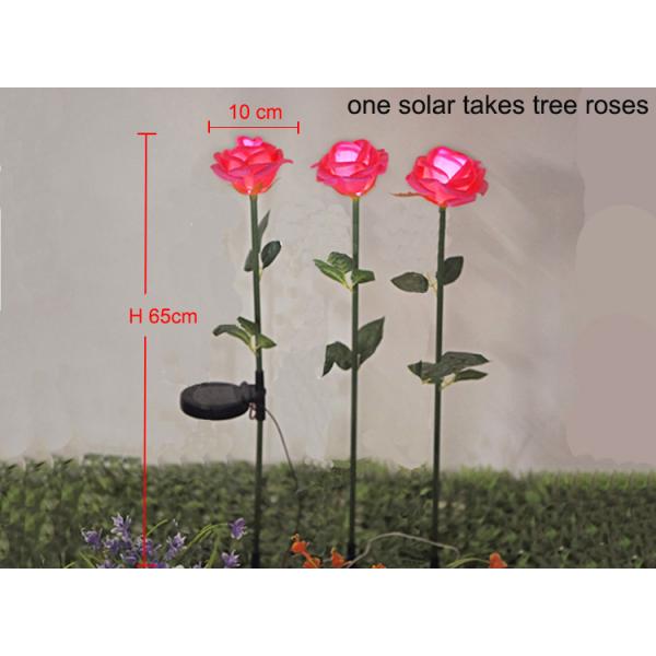 Solar silicone rose Lights Outdoor Lawn Park Decoration Lamp LED Silicone Rose Lamp
