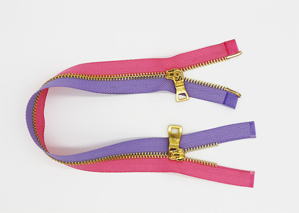 Y Type Teeth Women'S Jacket Two Way Zipper , Non - Magnetic Double Open Ended Zips