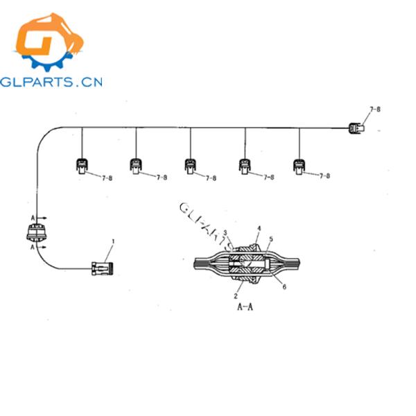 Engine Wiring Harness Assembly 1538920 CA1538920 For CAT 3126B C7 325C Wheel Loader