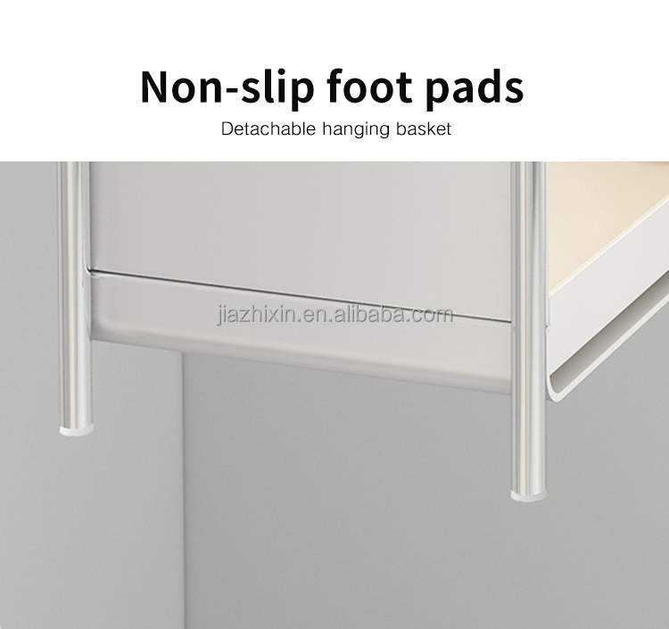Bedroom Desktop With Cabinet Doors Makeup Display Cabinet Organize Shelf 2 Tier Spice Storage Rack Metal Dust Proof Cup Holder