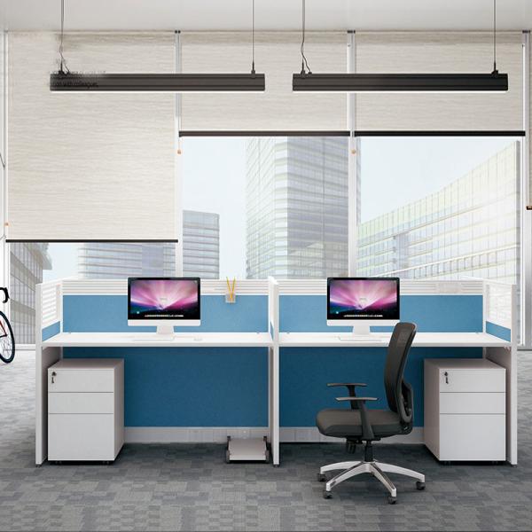 Офисный колл-центр Алюминиевая мебель Модульная 2-местная офисная рабочая станция Столы