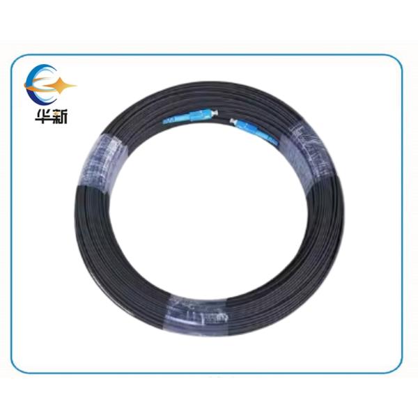  FTTH  Pre-Connectorized Optical Drop Cable 100m Sc Upc Single Mode Simplex Jumper Cable G652D G657A Steel FRP 