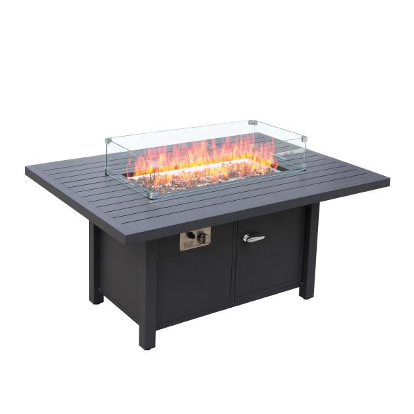 Aluminum Square Patio Fire Pit Table Outdoor Sofa Outdoor Furniture Garden Set