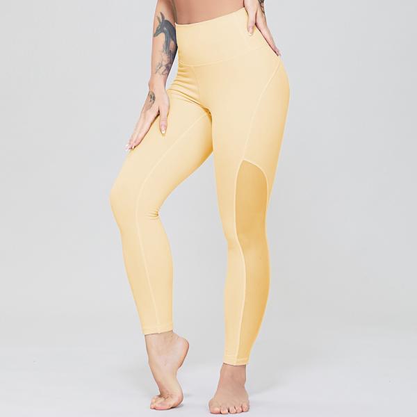 Custom Size Gym Sports Women Yoga Leggings Mesh Yoga Pants