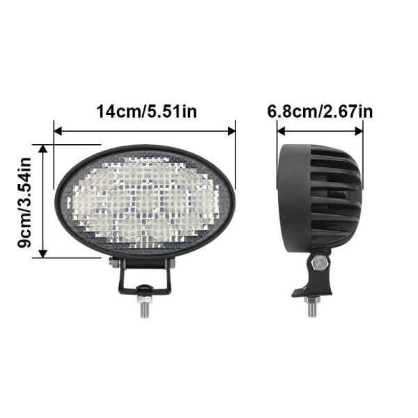 Luz de trabajo LED ovalada de 39W para cosechadora, luces LED para tractor, luz para montacargas