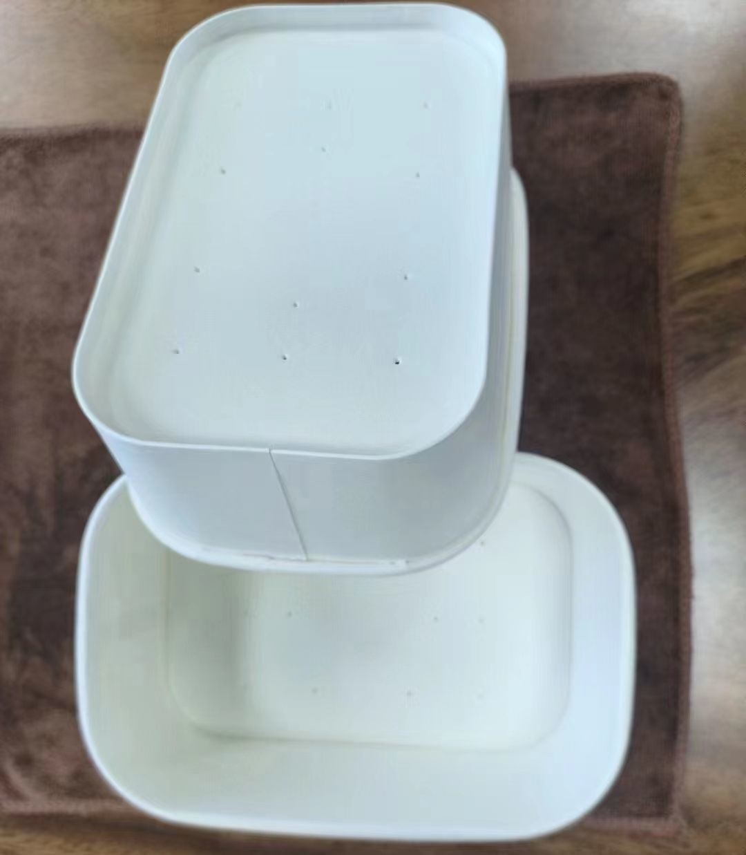 Lid With Lid Disposable Kraft Paper Cake or Bread Container Box Take Away Container US