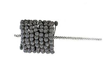 Black Color Pipe Deburring Brush , Flex Hone Brush Zinc Plated Handle