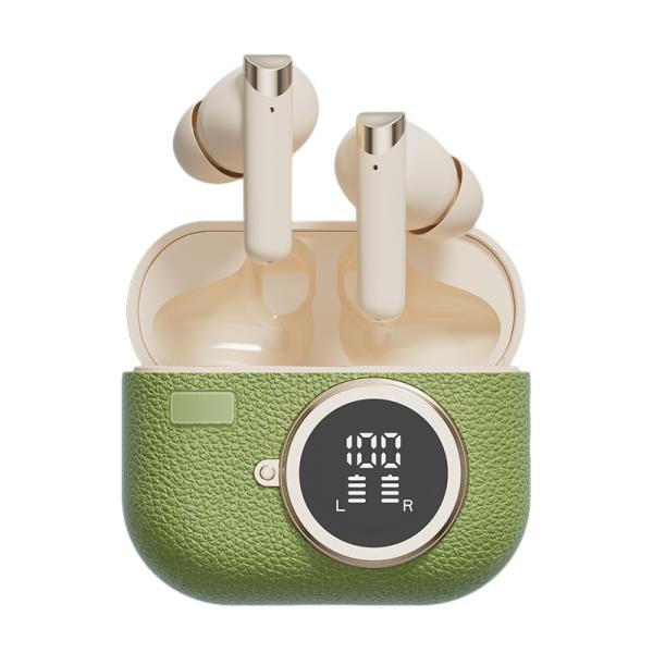 Wireless Earphones Bluetooth 5.4 ANC Earphone F10 Speaker 300mAh Case Type-C Fast Charging Brown Complexion Green