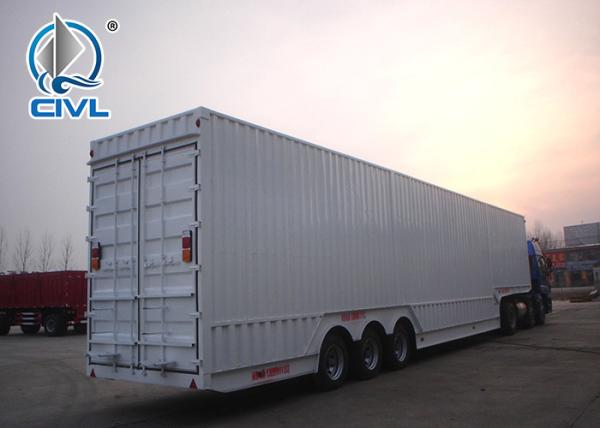 Classical CIVL 3 Axles High Coloumn Cargo Semi Trailer Trucks Option Demission