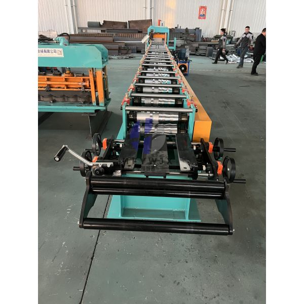 CNC Controlled Rain Gutter Downpipe Roll Forming Machine with Hydraulic Pressure Transmission