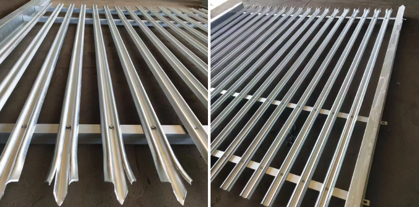 Powder Coated Steel Palisade Fence W Pale For Construction Site